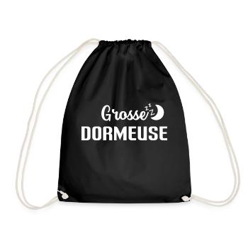 grosse dormeuse citation humour - Sac de sport léger - noir - Devant
