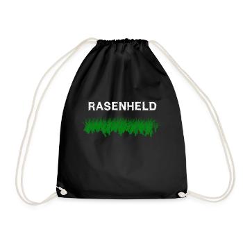 Rasenheld - Gartenarbeit ist sein Revier - Turnbeutel - Schwarz - Vorne