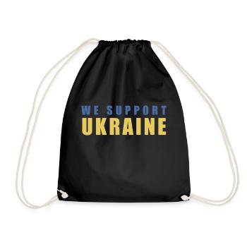 Ukraine Support - Turnbeutel - Schwarz - Vorne