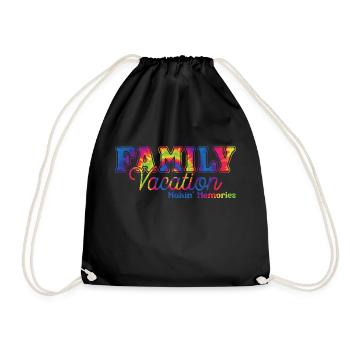 Tie Dye Family Vacation 2022 Making Memories Beach - Drawstring Bag - black - Front