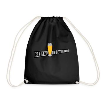 Beer Me Getting Married - Drawstring Bag - black - Front