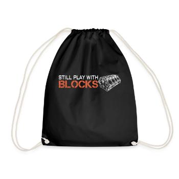 Still Play With Blocks - Motorblock Tuning - Turnbeutel - Schwarz - Vorne