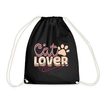 Cat lovers - Drawstring Bag - black - Front