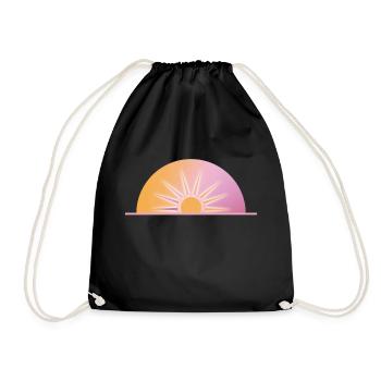 Pastel Sunrise - Drawstring Bag - black - Front