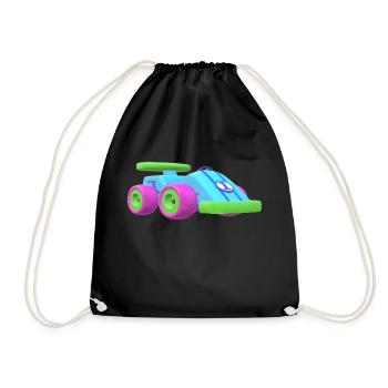 Car Toys Kids Baby colorful - Drawstring Bag - black - Front