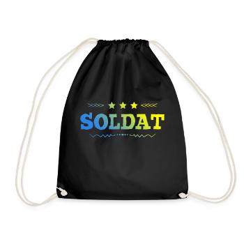 Soldat Beruf - Turnbeutel - Schwarz - Vorne