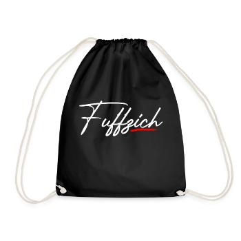 50. Geburtstag Geschenk Fuffzich Spruch cool - Turnbeutel - Schwarz - Vorne