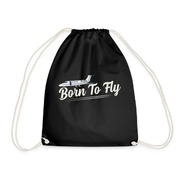 Born To Fly Airline Pilot Aviation - Sac de sport léger - noir - Devant