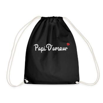 Papi d'amour - Sac de sport léger - noir - Devant