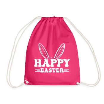 Joyeuses Pâques - Oreilles de lapin de Pâques - Sac de sport léger - fuchsia - Devant