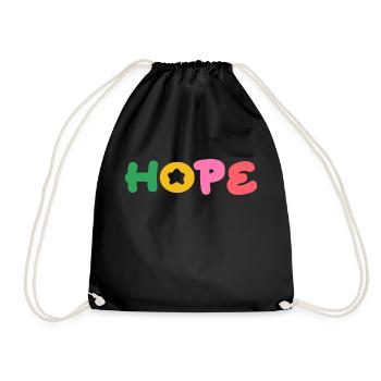 Hope, positive thinking - Drawstring Bag - black - Front