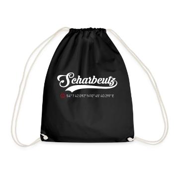 Scharbeutz Koordinaten - Turnbeutel - Schwarz - Vorne