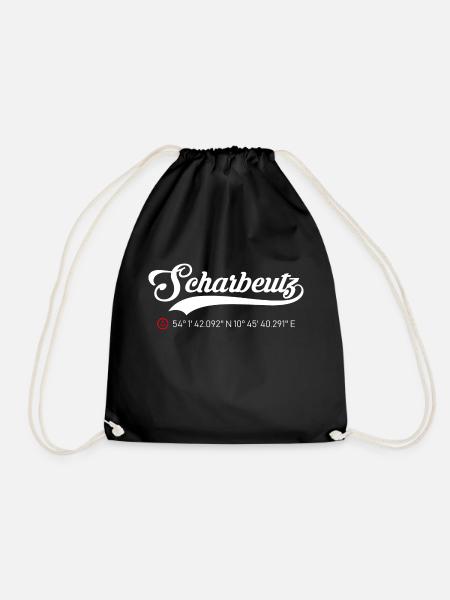 Scharbeutz Koordinaten - Turnbeutel - Schwarz