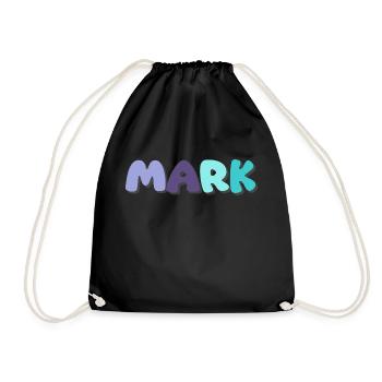 Name - Mark - Turnbeutel - Schwarz - Vorne