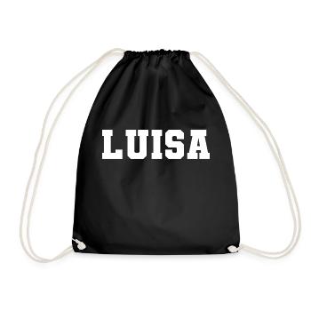 Name - Luisa - Turnbeutel - Schwarz - Vorne