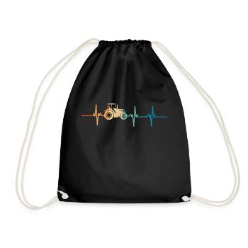 battement de cœur tracteur - Sac de sport léger - noir - Devant