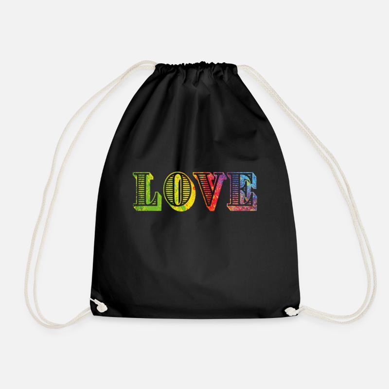 LOVE colours speckled 02 - Turnbeutel - Schwarz