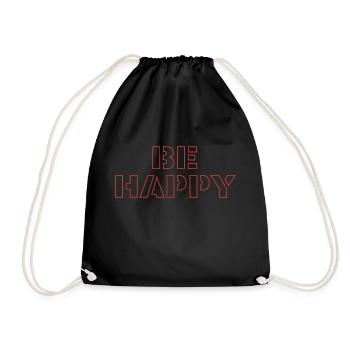 Sois heureux - Sac de sport léger - noir - Devant