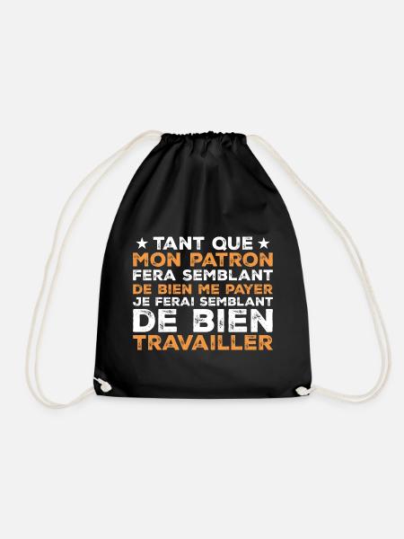 Citation Travail Collègue Humour - Sac de sport léger - noir