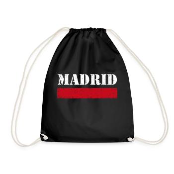 Madrid Vintage - Drawstring Bag - black - Front