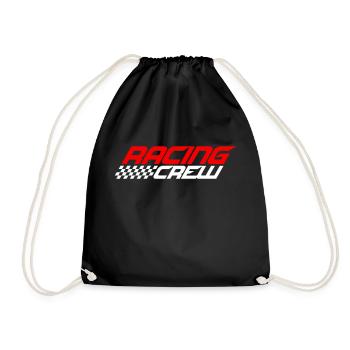 Racing Crew Cool Team Saying Love Racing Car Driving - Drawstring Bag - black - Front
