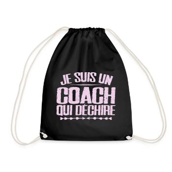 Ich bin ein Coach, der Humor und Humor liebt - Turnbeutel - Schwarz - Vorne