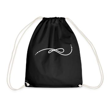 Ornament Line - Drawstring Bag - black - Front