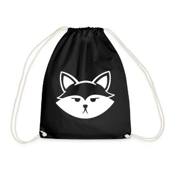Grimmiger niedlicher Fuchs - Turnbeutel - Schwarz - Vorne