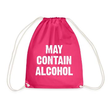 May Contain Alcohol - Turnbeutel - Fuchsia - Vorne