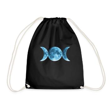 Wicca , pagan, Mond, Vollmond - Turnbeutel - Schwarz - Vorne