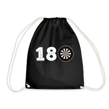 180 Dart - Turnbeutel - Schwarz - Vorne