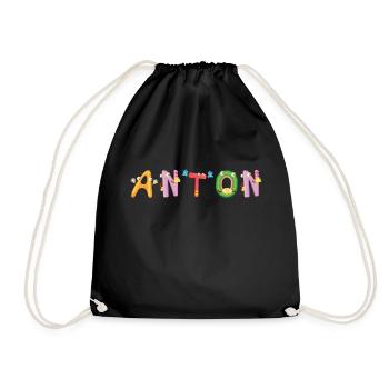 Anton - Turnbeutel - Schwarz - Vorne