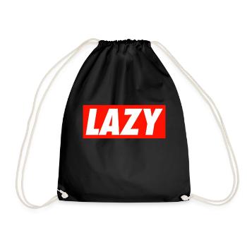 Lazy - Drawstring Bag - black - Front