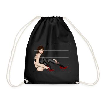 sexy Lady hinter Gittern - Turnbeutel - Schwarz - Vorne