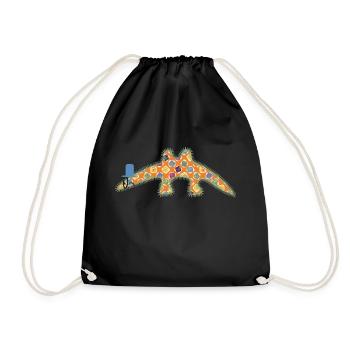 Camouflaged anteater - Drawstring Bag - black - Front