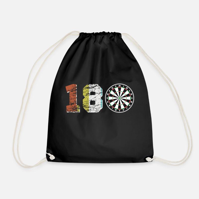 180 Darts Dart Vintage - Turnbeutel - Schwarz