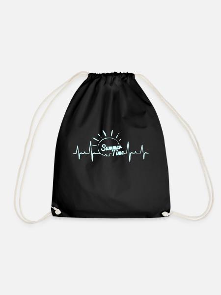 summer - Drawstring Bag - black