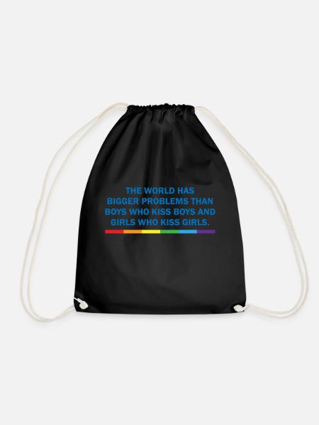 The world Transgender LGBT Geschenk Rechte - Turnbeutel - Schwarz