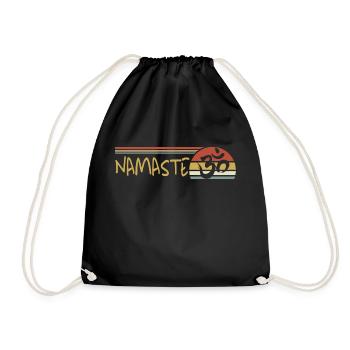 Namaste - Turnbeutel - Schwarz - Vorne
