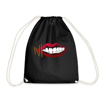 Lèvres - Sac de sport léger - noir - Devant