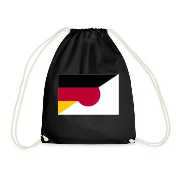 Germany Japan Dual citizenship - Drawstring Bag - black - Front