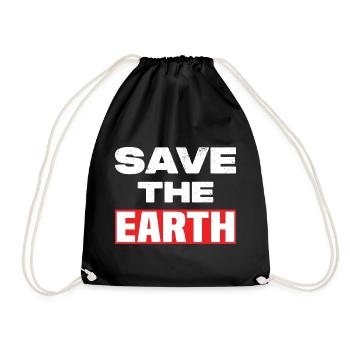 Save The Earth - Drawstring Bag - black - Front