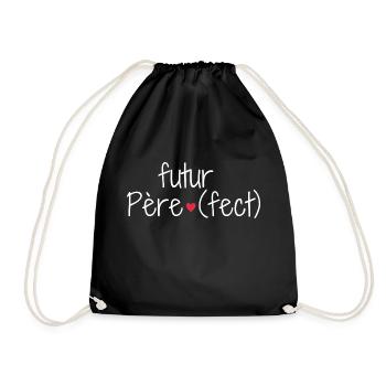 Futur père fect cadeau futur papa - Sac de sport léger - noir - Devant