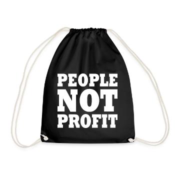 People not profit - Turnbeutel - Schwarz - Vorne