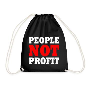 People not profit - Turnbeutel - Schwarz - Vorne