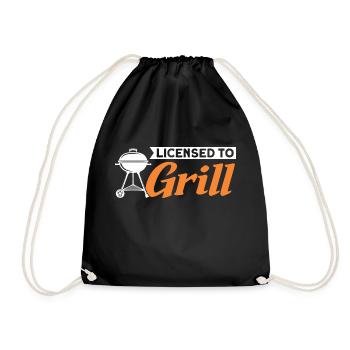 Licensed to Grill - Turnbeutel - Schwarz - Vorne