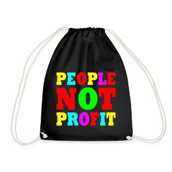 People not profit - Turnbeutel - Schwarz - Vorne