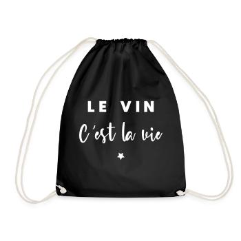 Le vin c est la vie - Sac de sport léger - noir - Devant