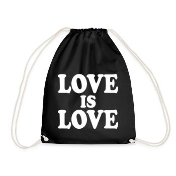 Love is love - Turnbeutel - Schwarz - Vorne