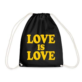 Love is love - Turnbeutel - Schwarz - Vorne